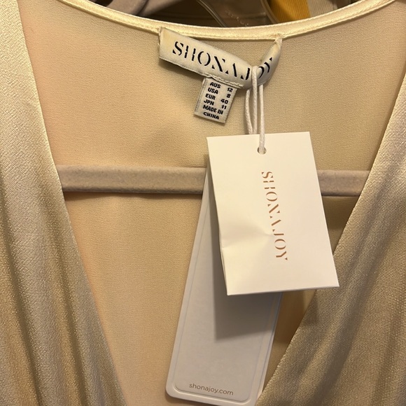 Shona Joy La Lune Frill Cuff Bias Midi Dress - Cream - Picture 9 of 10